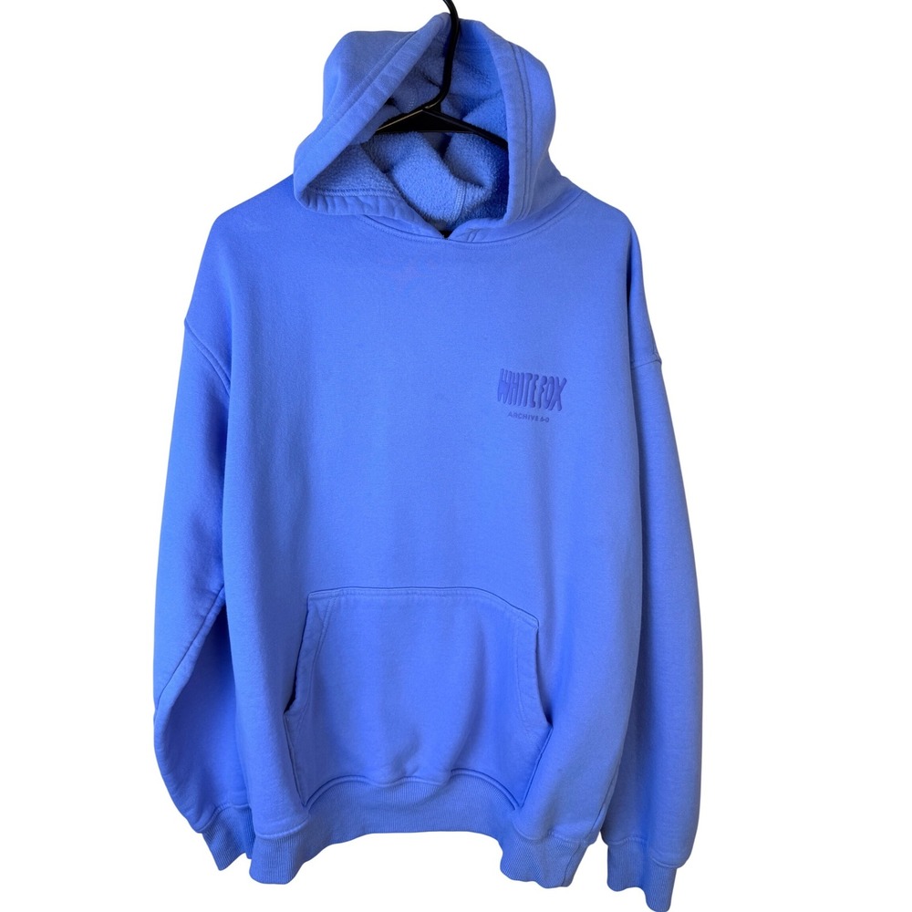 White Fox Boutique Archive 6.0 Oversized Hoodie Blue Puff Print S/M